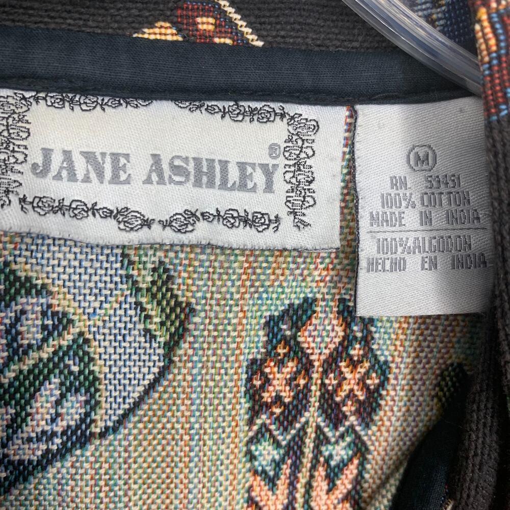 Vintage 1990's Jane Ashley M Cowboy Boot Tapestry Jacket Western Concho Rodeo - Picture 4 of 7
